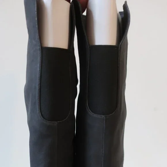 Womens Candela NYC Black Suede Studded Accents Over-the Knee Boots 8 - Picture 9 of 16